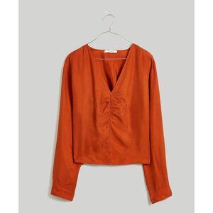 Madewell Rust V-Neck Women's Top